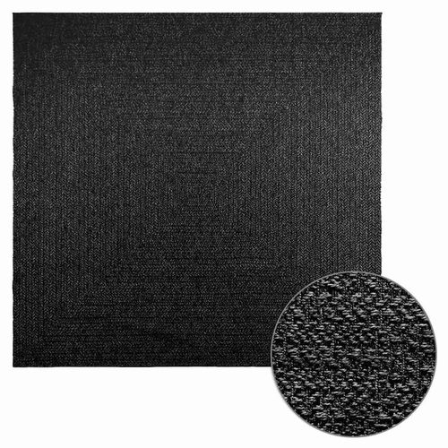 Teppich Zizur Jute-Optik Indoor Und Outdoor Anthrazit | Größe: 240 x 240 cm | Muster: Rechteckig