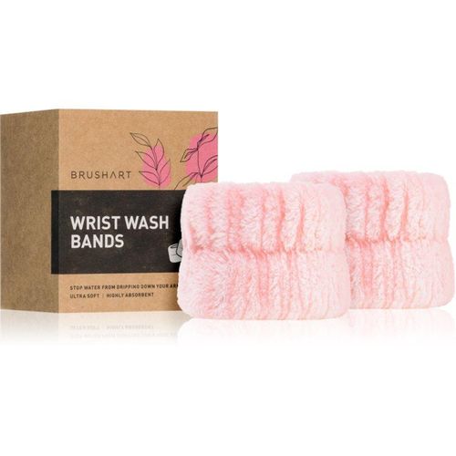 BrushArt Home Salon Wrist wash bands watervangende armbandjes Pink 2 st
