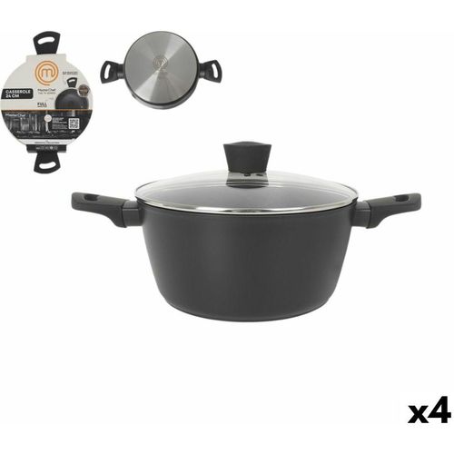 Topf mit Deckel MasterChef 24 cm (4 Stück)