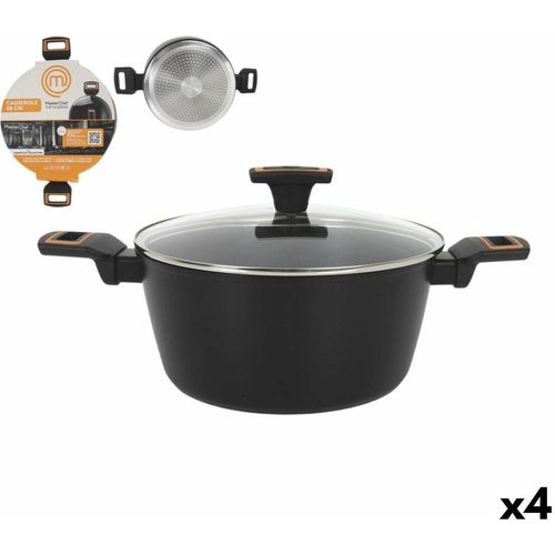 Topf mit Deckel MasterChef 28 cm 2,5 mm (4 Stück)