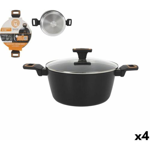 Topf mit Deckel MasterChef 24 cm 2,5 mm (4 Stück)