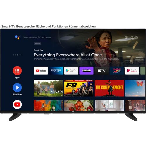 JVC LED-Fernseher, F (A-G), schwarz, 43, Fernseher