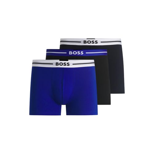 Boxer BOSS, Herren, Gr. M (50), bunt, Jersey, Obermaterial: 95% Baumwolle, 5% Elasthan, eng, Unterhosen, mit elastische m Bund