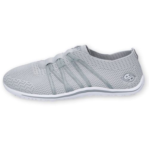Barfußschuh DOCKERS BY GERLI, Damen, Gr. 38, grau (hellgrau), Textil, sportlich, Schuhe, Schlupfschuh, Sneaker, Sommerschuh in lässiger Strick-Optik