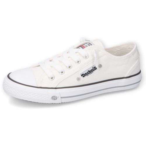 Slip-On Sneaker DOCKERS BY GERLI, Damen, Gr. 40, weiß, Textil, sportlich, Schuhe, Sneaker, Schlupfschuh, Freizeitschuh mit elastischer Zierschnürung