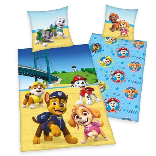 Paw Patrol Bettwäsche Größe 80x80 + 135x200 cm