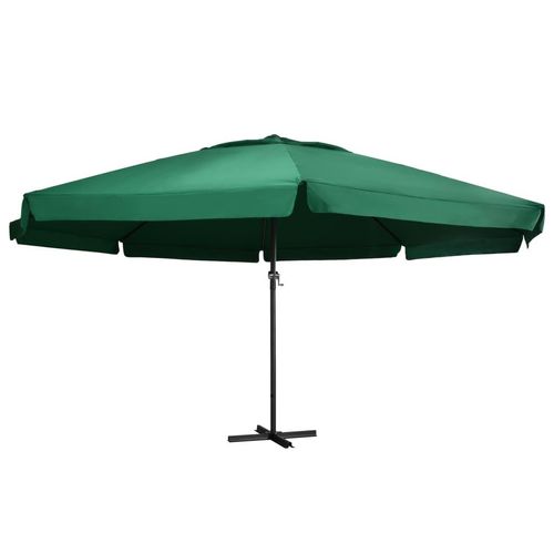 Sonnenschirm Aluminium | Farbe: Grün | Größe: 600 cm