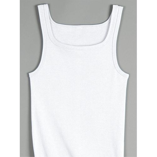 Unterhemd WÄSCHEPUR, Herren, Gr. 12, Normalgrößen, weiß (weiß, geringelt), 75% Baumwolle, 25% Polyester, ärmellos, Unterhemden