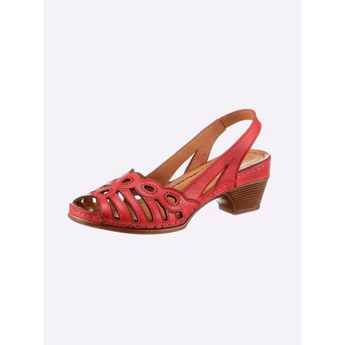 Sandale GEMINI, Damen, Gr. 42, rot, Glattleder, sportlich, Schuhe