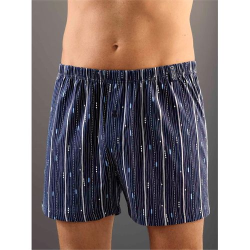 Boxershorts, Herren, Gr. 9, blau (2x marine, bedruckt), 100% Baumwolle, Unterhosen
