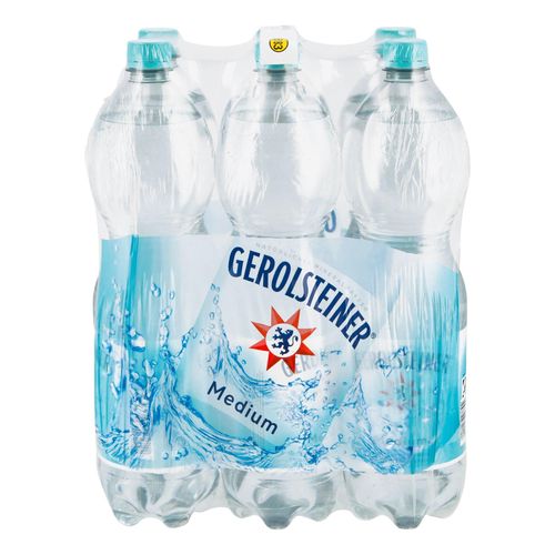 Gerolsteiner Mineralwasser Medium 1,5 Liter, 6er Pack - Inhalt: 2