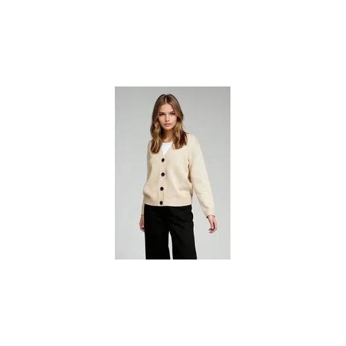 Strickjacke - Beige - Damen - TeeShoppen