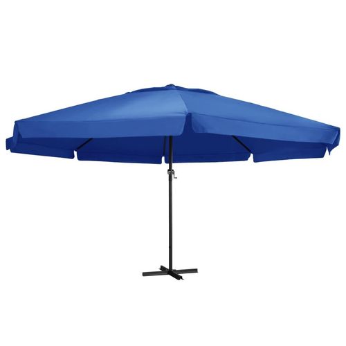 Sonnenschirm Aluminium | Farbe: Azurblau | Größe: 600 cm