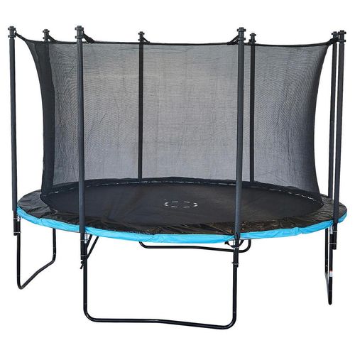 Xxxl Trampolin , Blau, Schwarz , Metall, Kunststoff , rund , 276 cm , Outdoor Spielzeug, Trampoline