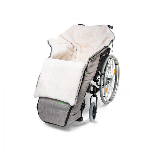 Fellhof Rollstuhl-Fellsack Lammfell Fusssack warm robust black Gr. L