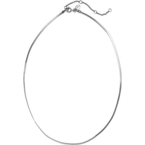 Wasserfeste, kurze Layering-Halskette, Damen,  Grau, Messing, by Lands' End