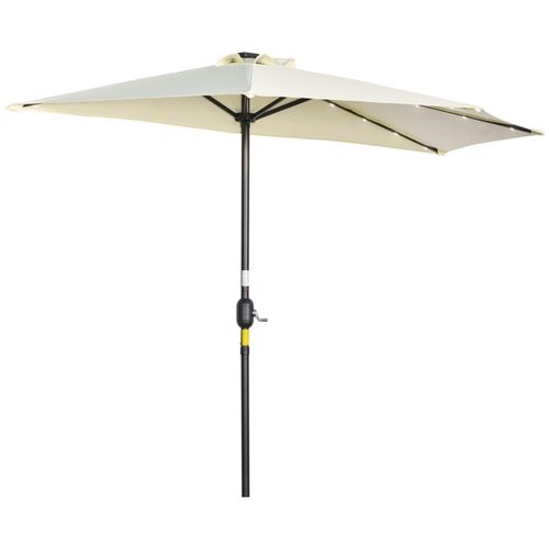 Outsunny Halber Regenschirm Eisen, Polyester