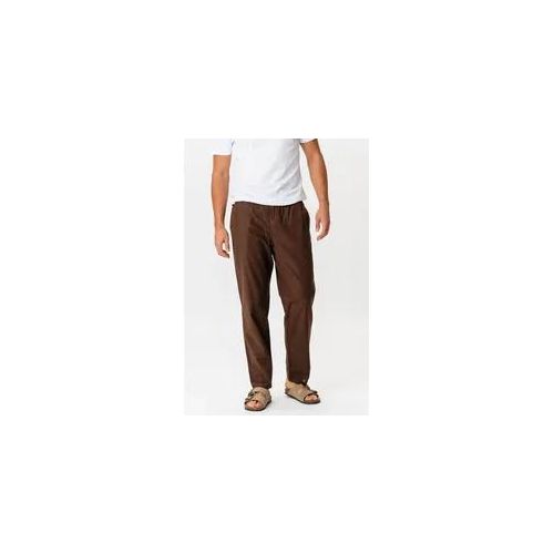 Leinen Pants - Kaffee - Mann - TeeShoppen