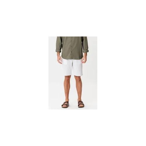 Leinen Shorts - Weiß - Mann - TeeShoppen