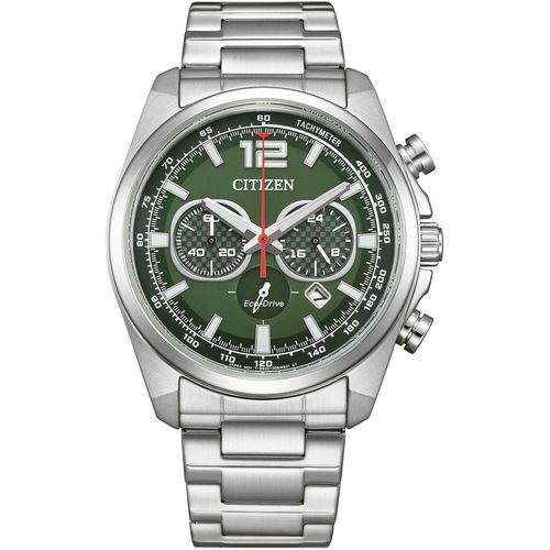 Chronograph CITIZEN, silberfarben, Armbanduhren, Herren, Armbanduhr, Solar, Herrenuhr, Edelstahlarmband, Datum, Stoppfunktion
