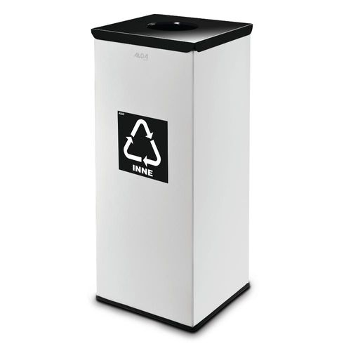 Alda Edelstahl Müll-Eimer Restmüll-Trennung 45 L Müll-Tonne 127D