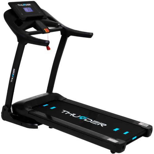 THUNDER® | PHENOM-S-BLACK | Elektrisches Laufband | 18 km/h | 3 PS | Maximales Benutzergewicht 160 kg | Schwarz | Dämpfung | Gewicht der Einheit 60 kg