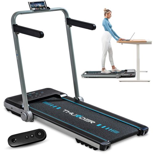 Laufband Thunder IMPACT SILVER 106,5x40cm 12km/h FitShow klappbar Bluetooth Transportrollen