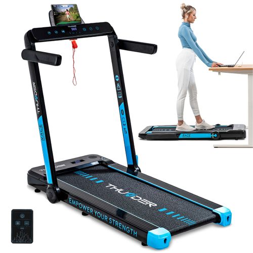 Laufband Thunder RACE BLACK 105x40,5cm 14km/h FitShow klappbar Bluetooth Lautsprecher Transportrollen