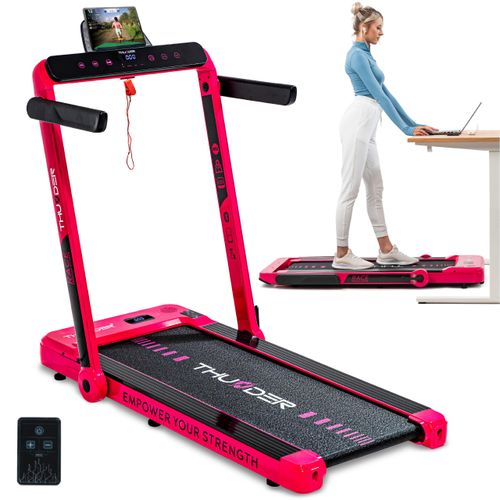 Laufband Thunder RACE PINK 105x40,5cm 14km/h FitShow klappbar Bluetooth Lautsprecher Transportrollen