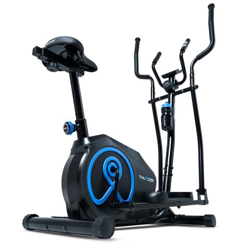 THUNDER® | DUAL | Ellipsentrainer | 16 Widerstandsstufen | mit Display | 110 kg Belastbarkeit | Kompakt und leicht zu verstauen | Leiser Betrieb