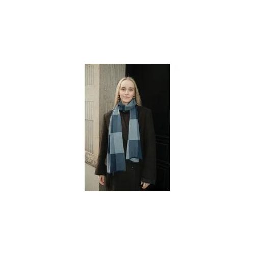 Schal - Marine kariert - TeeShoppen