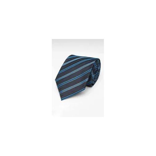 Krawatte - Schwarz/Blau gestreift - Mann - TeeShoppen