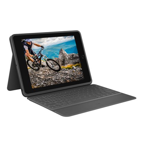 LOGITECH iPad-Tastatur "Rugged Folio (7th and 8th generation)- FRA - CENTRAL", eh13, B:29,5cm H:21,5cm T:30,1cm, Tastaturen