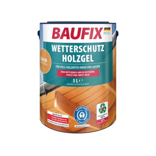 BAUFIX Wetterschutz-Holzgel lärche seidenglänzend, 5 Liter, Holzlasur
