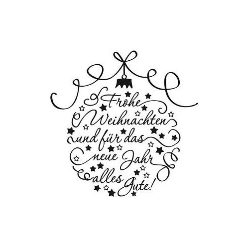 Rayher Frohe Weihnachten Motivstempel Weihnachtskugel 7,0 x 7,0 cm