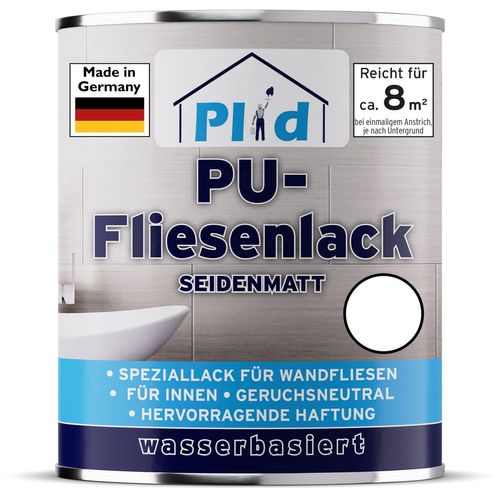 Fliesenlack 0,75l Weiß-Satin, für ca. 8m² / Fliesenfarbe Fliesen Lack Küche/Bad