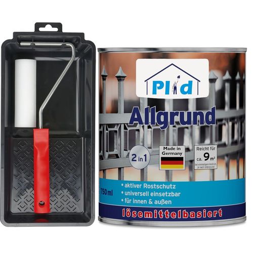 Allgrund Weiß 0,75L + Anstrichset / Rostschutzfarbe Rostgrundierung Grundierung