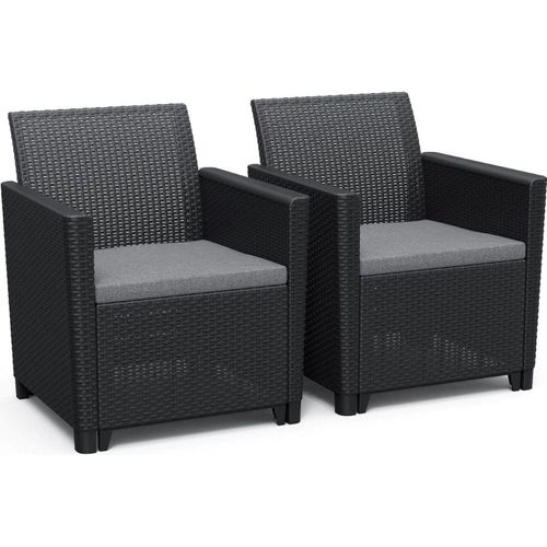 KETER Gartensessel CLAIRE DUO, graphit - 2Stück im Paket