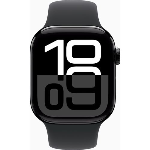 Apple Watch S10 Cell/46mm/Jet Black/Sportband/Schwarz/-S/M