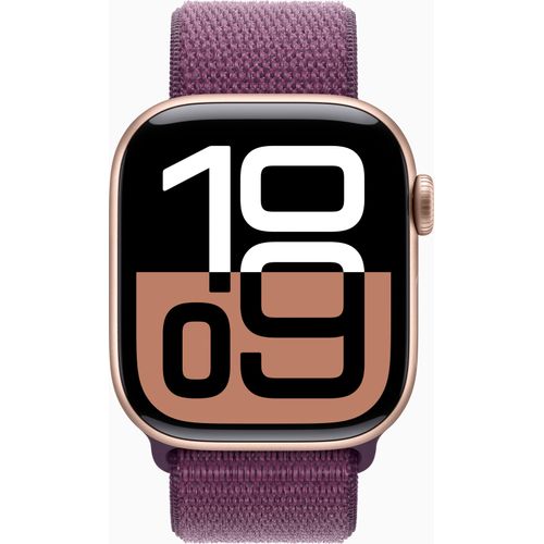 Apple Watch S10 Cell/46mm/Rosegold/Sportband/Plum