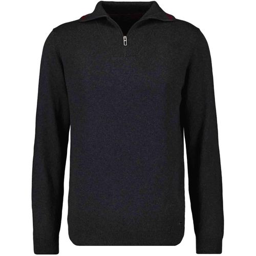 Rundhalspullover RAGMAN, Herren, Gr. 54, grau (anthrazit), 95% Baumwolle 5% Cashmere, casual, hoch geschlossener Ausschnitt, Langarm, Pullover