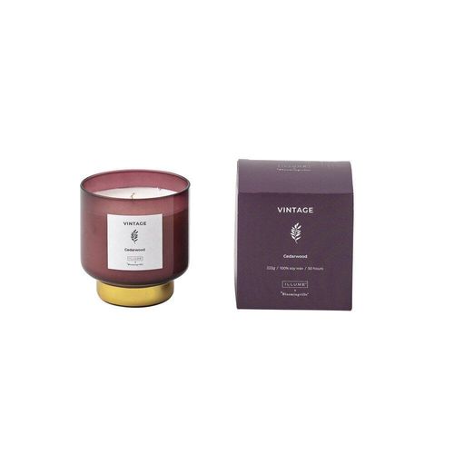 Illume Duftkerze mit goldenem Fuß, Vintage Cedarwood