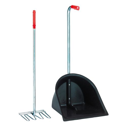 KERBL Mistboy schwarz Höhe 75 cm, Mistkratzer für die Reinigung von Pferdeboxen