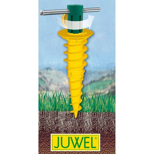 Juwel Bodenschraubanker-DUO f. Wäschespinnen, für 55, 50, 40, 32 mm Rohre