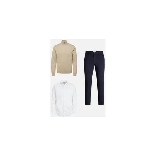 Outfit 4 - Halbzip -Strick - Mann - TeeShoppen