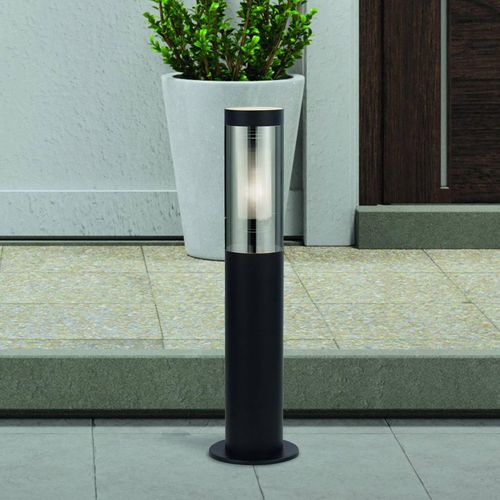 Sockelleuchte Batton, IP44, schwarz, Höhe 45 cm, Metall