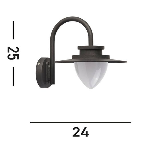 LED-Außenwandleuchte Texas, IP54, graphitfarben, Metall