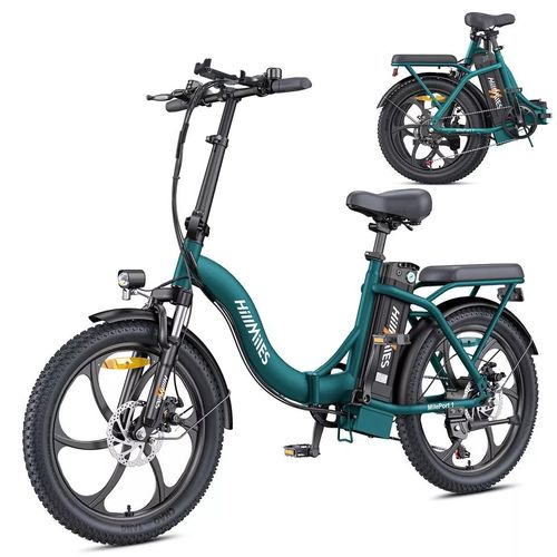 20 Zoll Tragbar Damen Elektrofahrrad Fatbike Für Erwachsene Klapprad E-Bike Klappräder Reichweite 100KM Fetter Reifen E-Bikes Für Stadtpendler