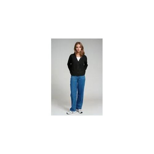 Strickjacke - dunkelgraue Melange - Damen - TeeShoppen