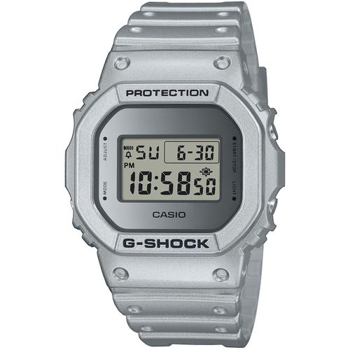 Chronograph CASIO G-SHOCK, silber (silberfarben, hellgrau), Armbanduhren, Herren, Quarzuhr,Armbanduhr,Herrenuhr,digital, bis 20bar wasserd. Resinarmband